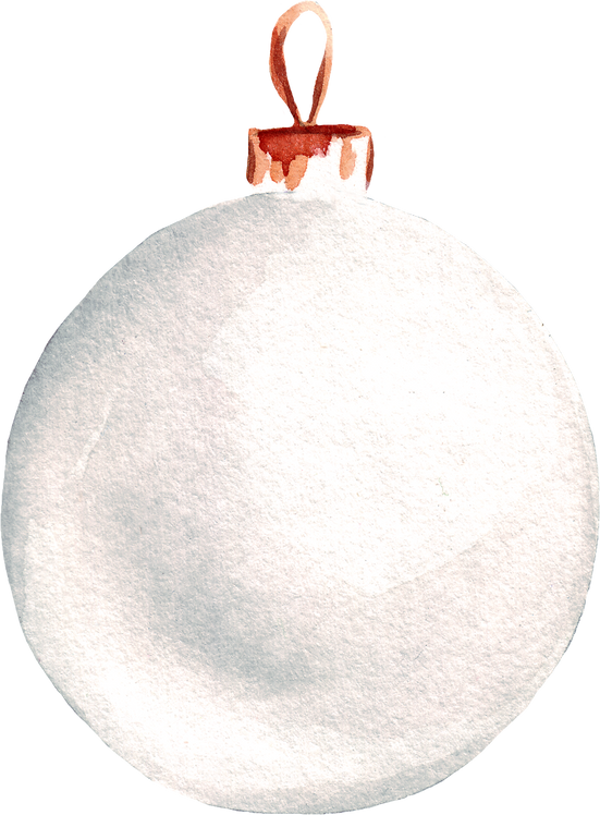 Bubble. Christmas decoration. Watercolor clipart