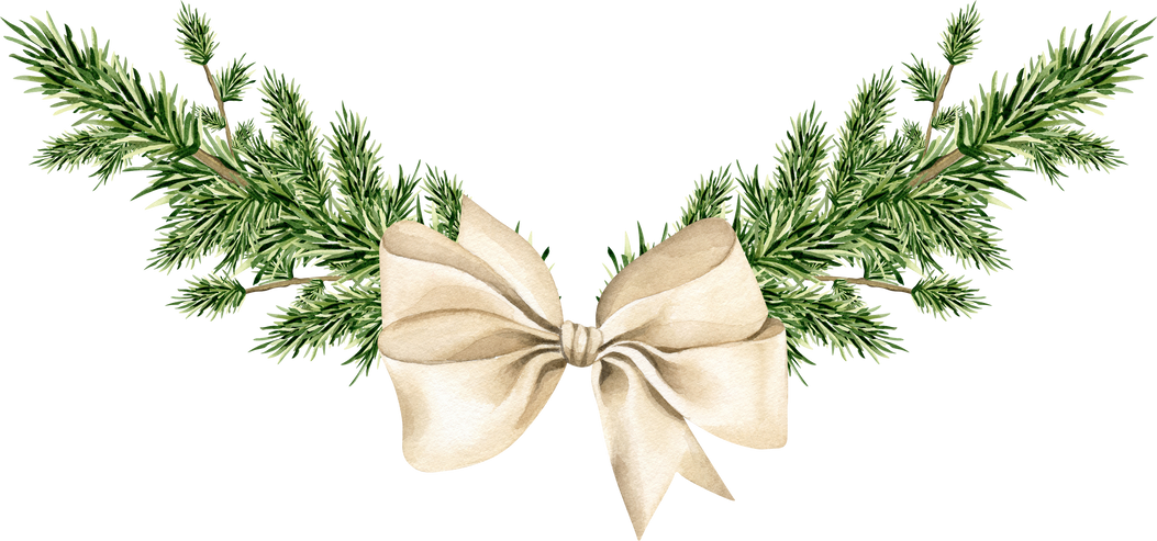 Watercolor Christmas Ribbon Ornament