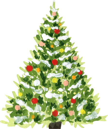 Watercolor Christmas Tree