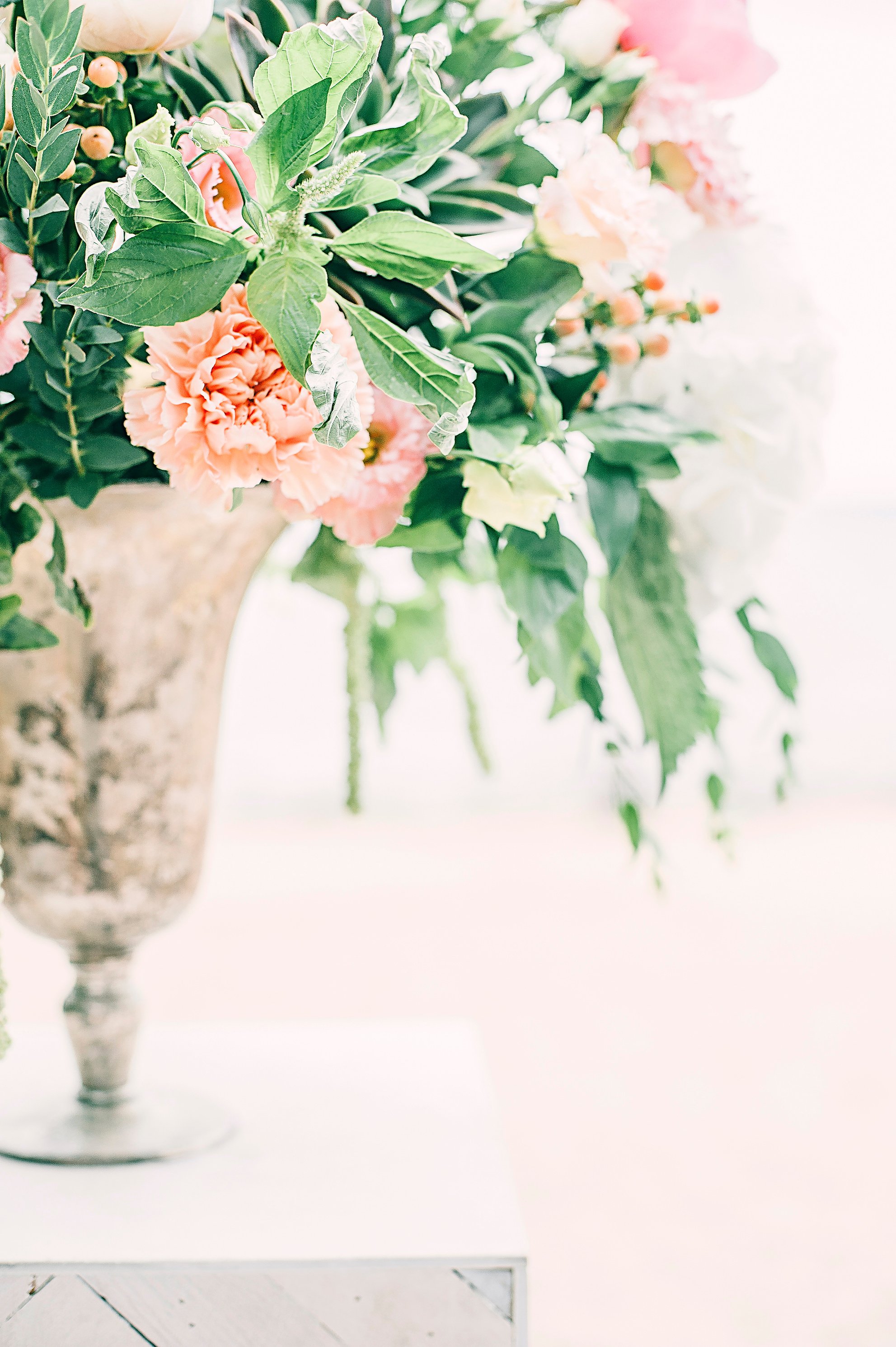 Pink Flowers Centerpiece